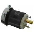 Product Image of 2P 3 Wire 20A Industrial Locking Plug, L8-20P, 480V, Black & White, HBL2341