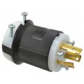 Product Image of 2P 3 Wire Industrial Locking Plug, L6-30P, 250V, Black & White, HBL2621