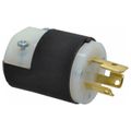 Product Image of 2P 3 Wire 15A Industrial Locking Plug, L6-15P, 250V, Black & White, HBL4570C