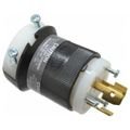Product Image of 3P Industrial Locking Plug, Non-NEMA, 125 & 250V, Black & White, HBL3331C
