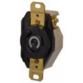 Product Image of 2P 3 Wire 277 VAC, 20 Amp, L7-20R NEMA, Self Grounding Receptacle, Black, HBL2330