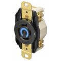 Product Image of 250 VAC, 20 Amp, L15-20R NEMA, Self Grounding Receptacle, Black, HBL2420