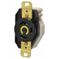 Product Image of 2P 3 Wire 125 VAC, 30 Amp, L5-30R NEMA, Self Grounding Receptacle, Black, HBL2610