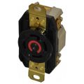 Product Image of 480 VAC, 30 Amp, L16-30R NEMA, Self Grounding Receptacle, Black, HBL2730