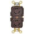 Product Image of 2P 3 Wire 250 VAC, 15A, L6-15R NEMA, Self Grounding Receptacle, Brown, HBL4550