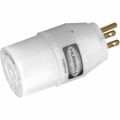 Product Image of 2P 3 Wire Industrial Straight Blade Adapter, 5-15P to L5-15R, 125 VAC, White, HBL2271