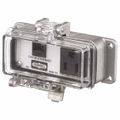 Product Image of 1 Port, 1 Power Receptacle, Industrial Ethernet, NEMA 12/4 Enclosure, Cat 5e, 15A 125V, Gray, P155E