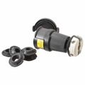 Product Image of 2P 3 Wire 20A Industrial Watertight Locking Plug, L5-20R, 125V, Black & White, HBL2313SW