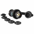 Product Image of 2P 3 Wire 20A Industrial Watertight Locking Plug, L6-20P, 250V, Black & White, HBL2321SW