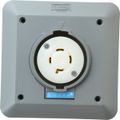 Product Image of 250 VAC, 20 Amp, L15-20R NEMA, Self Grounding Receptacle, Gray, HBL2420SR2