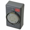Product Image of 480 VAC, 20 Amp, L16-20R NEMA, Self Grounding Receptacle, Gray, HBL2430SR