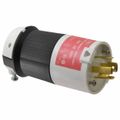 Product Image of 3P 20A Industrial Locking Plug, Shrouded, L16-20P, 480V, Black & White, HBL2431S