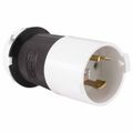 Product Image of 2P 3 Wire Industrial Locking Plug, Shrouded, L5-30P, 125V, Black & White, HBL2611S