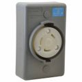Product Image of 2P 3 Wire 250 VAC, 30 Amp, L6-30R NEMA, Self Grounding Receptacle, Gray, HBL2620SR