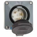 Product Image of 2P 3 Wire 250 VAC, 30A, L6-30P NEMA, Self Grounding Inlet, Gray, HBL2625SW