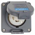 Product Image of 250 VAC, 30 Amp, L15-30R NEMA, Self Grounding Receptacle, Gray, HBL2720SW