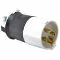 Product Image of 3P 30A Industrial Locking Plug, Shrouded, L15-30P, 250V, Black & White, HBL2721S