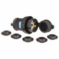 Product Image of 3P 30A Industrial Locking Plug, L15-30P, 250V Male, Black & White, HBL2721SW