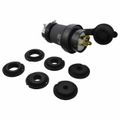 Product Image of 3P 30A Industrial Locking Plug, L17-30P, 600V Male, Black & White, HBL2741SW