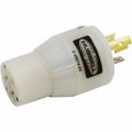 Product Image of 2P 3 Wire Industrial Straight Blade Adapter, 5-15P to 5-20R, 125 VAC, White, HBL2274