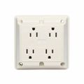 Product Image of Straight Blade Fourplex Receptacle, NEMA 5-20R, 20 Amps, Self-Grounding, Brown, HBL420