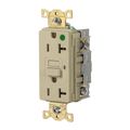 Product Image of Duplex Hospital GFCI Receptacle, NEMA 5-20R, Manual Reset, Back/Side Wiring (Ivory), GFR83I