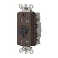 Product Image of Duplex Industrial GFCI Receptacle, NEMA 5-20R, Manual Reset, Back/Side Wiring (Brown), GFSG5362