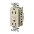 Product Image of Duplex Commercial GFCI Receptacle NEMA 5-15R, Screw Terminals, Socket End, Manual Reset (Ivory), GFR15I