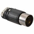 Product Image of 2P, 3 Wire 50A Industrial Locking Plug, Non-NEMA, Black & White, HBL3763C