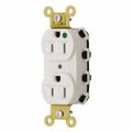 Product Image of Hospital Straight Blade Duplex Receptacle, Self-Grounding, 15A, 125v, White, SNAP8200WA