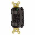 Product Image of Hospital Straight Blade Duplex Receptacle, Self-Grounding, 20A, 125v, Black, SNAP8300BKA