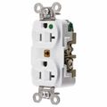 Product Image of Straight Blade Duplex Receptacle, NEMA 5-20R, 20 Amps, Self-Grounding, White, HBL8300W