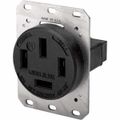 Product Image of Straight Blade Single Receptacle, NEMA 18-60R, 60 Amps, Grounded, Black, HBL7301A