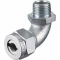 Product Image of 1/2" MNPT 0.25 to 0.38" Steel Liquid Tight Elbow Strain Relief Cord Grip, NHC1022ZP