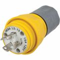 Product Image of 2P 3 Wire 15A Industrial Locking Plug, L5-15P, 125V, Yellow, HBL24W47A