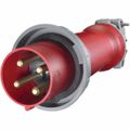 Product Image of Male Pin and Sleeve Connector, 100A 3-Phase Delta 480V AC, 3- Pole 4-Wire Grounding, Watertight, Red, HBL4100P7W