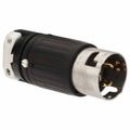 Product Image of 3P, 4 Wire 50A Industrial Locking Plug, Non-NEMA, 250V, Black & White, CS8365C