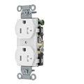 Product Image of Tamper Resistant Straight Blade Duplex Receptacle, Commercial Grade, 2-Pole 3-Wire Grounding, 20A 125V, 5-20R (White), CR20WHITR