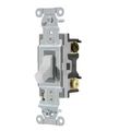 Product Image of Commercial Grade Toggle Switch, 3-Way, 20A 120/277V AC, Side Wired (White), CS320W-HUBBELL