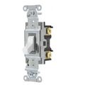 Product Image of Commercial Grade Toggle Switch, 2-Pole, 20A 120/277V AC, Back and Side Wired (White), CSB220W-HUBBELL