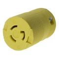 Product Image of Nylon Twist-Lock, Valise, Female Connector, 15A 125V, 2-Pole 3-Wire Grounding, NEMA L5-15R, Screw Terminal (Yellow), HBL4729VY