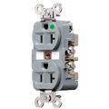 Product Image of Hospital Grade Straight Blade Duplex Receptacle, NEMA 5-20R, 20A, 125V, Gray, HBL8300GY