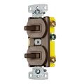 Product Image of Two 1-Pole Toggle Combination Device, Residential, 15A 120V AC, Self Grounding, Side Wired (Brown), RC101