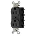 Product Image of Straight Blade Duplex Receptacle, SNAPConnect, 15A 125V, 2-Pole 3-Wire Grounding, 5-15R, Nylon (Black), SNAP5262BKA