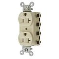 Product Image of Straight Blade Duplex Receptacle, SNAPConnect, 20A 125V, 2-Pole 3-Wire Grounding, 5-20R, Nylon (Ivory), SNAP5362IA