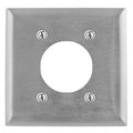 Product Image of 2-Gang Wall Plate, 2.15" Opening, Standard Size, 4 Bolt Mount (Stainless Steel), SS703-HUBBELL