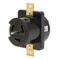 Product Image of 50 A 125/250 Vac 3-Pole 4-Wire Twist-Lock Economy Industrial Receptacle (Black)