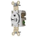 Product Image of 20A 250V 2-Pole 3-Wire Straight Blade Single Receptacle, 6-20R (White)