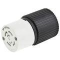 Product Image of 4-Wire 3-Pole Polarized Locking Connector 125/250-Volt 30-Amp Nema L14-30R (Black/White)