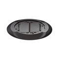 Product Image of Systemone Universal Floor Box Cover, Cast Aluminum, Carpet Floor Applications (Black)